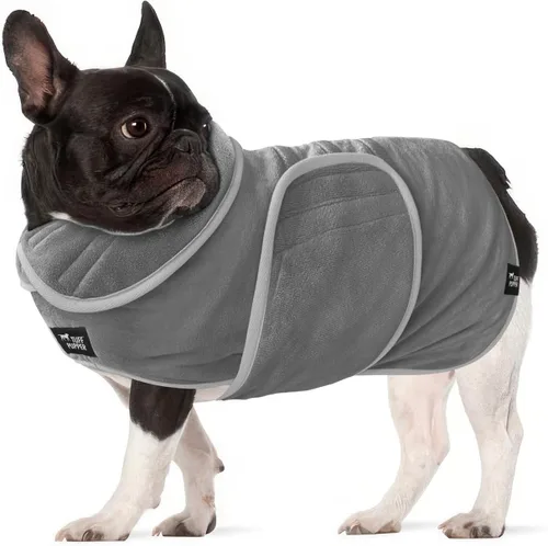 Vista 21 de Tuff Pupper Bata de baño para perro de secado rápido, toalla de felpa de 800 GSM, bata de baño súper absorbente para mascotas y cachorros, capucha