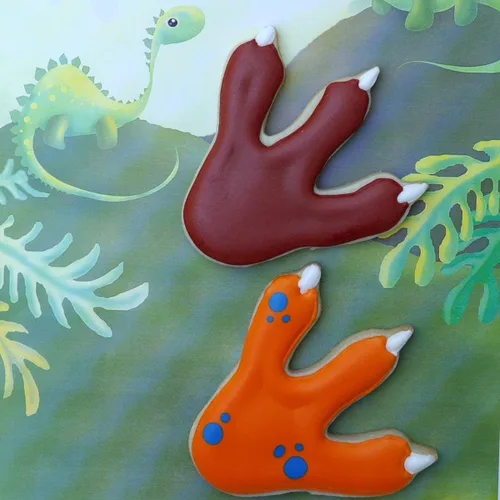 Vista 7 de Juego de cortador de galletas de dinosaurio, 8 piezas, acero inoxidable