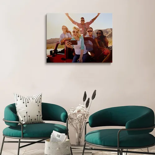 Vista 4 de Chexin Impresiones en lienzo personalizadas con tus fotos, marco, carteles, arte de pared para estética, sala de estar, boda, bebé, mascota, imagen