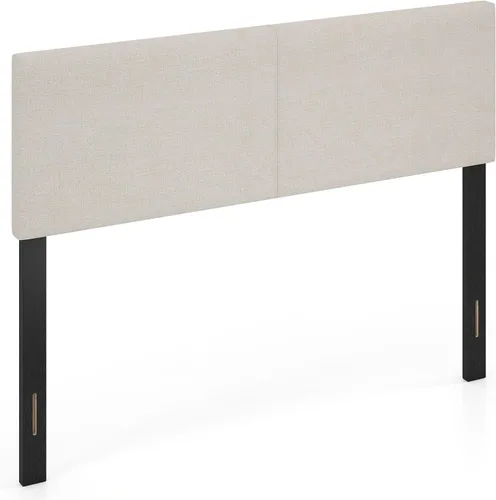 Vista 26 de GIANTEX - Cabecera con estación de carga, tamaño Queen/Matrimonial, tapizada con botones y 2 salidas de CA, puerto USB y tipo C, patas de madera