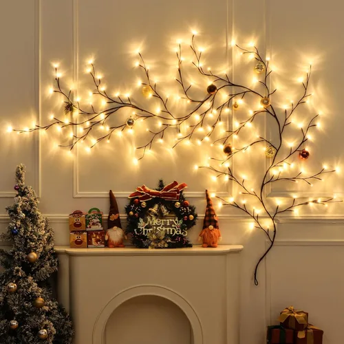 Vista 2 de Enchanted 9.5ft 160LED Willow Vine Luces con control remoto 8 modos