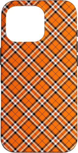Vista 20 de iPhone 16 Vintage Orange Plaid Halloween Fall Autumn Pumpkins Case