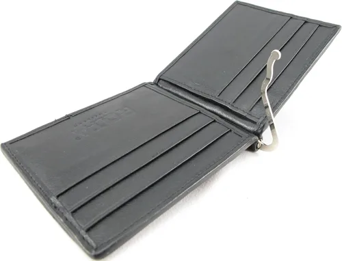 Vista 6 de Pelgio Cartera plegable delgada con clip de dinero para piel de Stingray