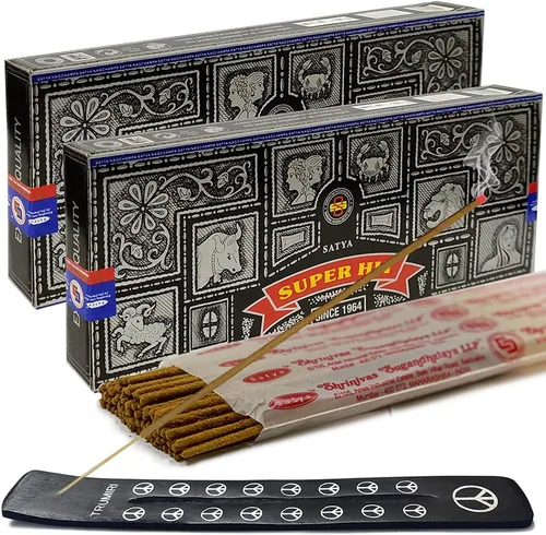 Vista 34 de Aastha - Varillas de incienso y soporte para varillas de incienso, paquete Insence Insense Satya