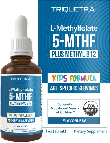 Vista 9 de Organic Kids L-metilfolato + metil B12 Cofactor - MTHFR forma sublingual - 5-MTHF, forma superior de folato - dosificación ajustable para todas