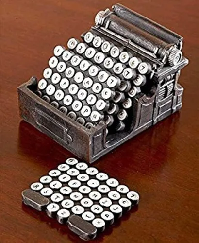 Vista 2 de 5-PC. Máquina de escribir Coaster Set