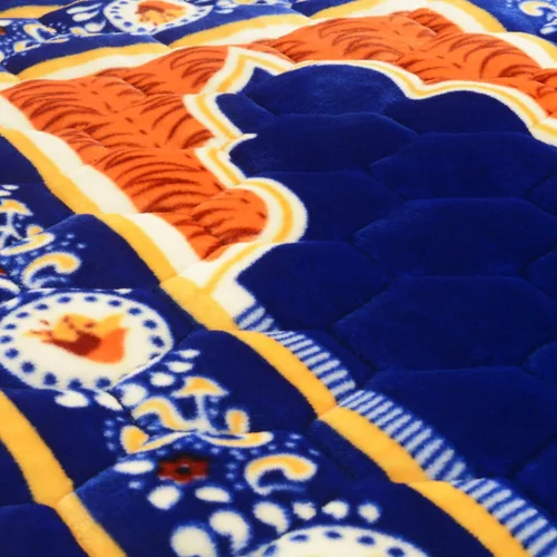Vista 4 de Alfombra de Oración Musulmana Mat Islámica - Alfombra de Oración Sajadah Acolchada Muy Gruesa para Hombres y Mujeres con Cuentas de Oración del Azul