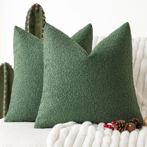 Vista 41 de Foindtower - Juego de 2 fundas decorativas de textura de bucle, fundas de almohada acentuadas, fundas de cojín sólidas, neutrales, para sofá, silla