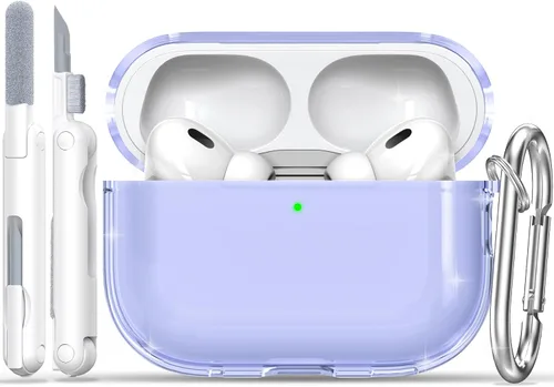 Vista 33 de RFUNGUANGO AirPods Pro Funda Transparente TPU Suave Transparente Blanco