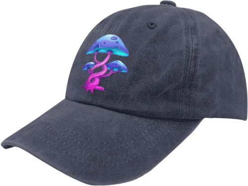 Vista 2 de Sombreros de fantasía de dibujos animados de hongos para papá, sombreros para mujer, sombrero vintage ajustable para papá