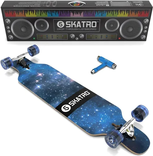 Vista 2 de Skatro Drop Through Longboard Skateboard Freeride - Incluye T-Tool