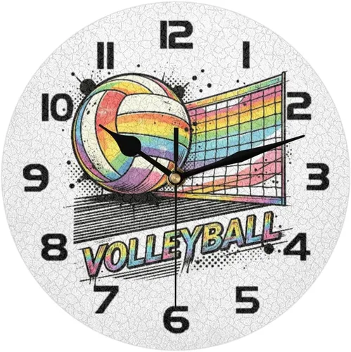 Vista 13 de Reloj de pared con estampado de béisbol deportivo, silencioso, sin tictac, reloj de pared redondo de béisbol de 9.5 pulgadas, funciona