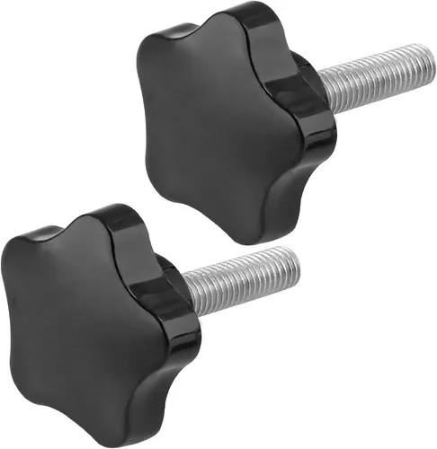 Vista 10 de 6 Piezas de Pomo de Estrella Roscado de M4 x 20mm, Manija de Perilla de Sujeción en Forma de Hexágono de Plástico para Reemplazo de Base de Paraguas