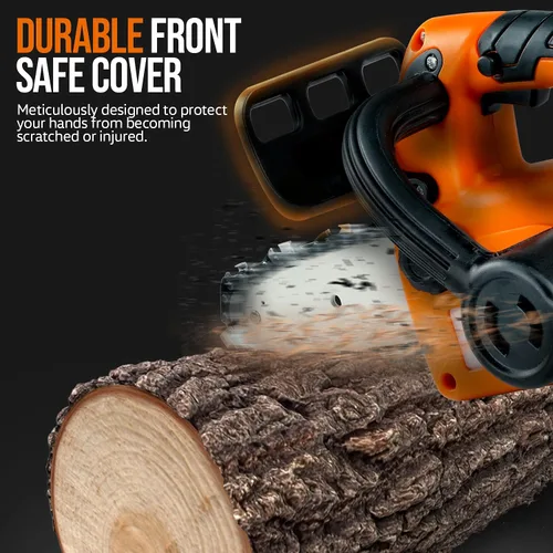 Vista 5 de SuperHandy Mini motosierra eléctrica inalámbrica de 8 pulgadas 20 V 2.0 Ah ligero árbol de madera corte forestal paisajismo
