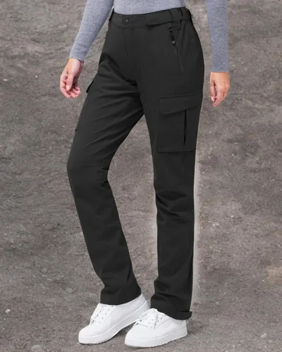 Vista 6 de 33,000ft Pantalones de lluvia para mujer, impermeables, ligeros, transpirables, pantalones de lluvia para senderismo Breathable, Lightweight Negro