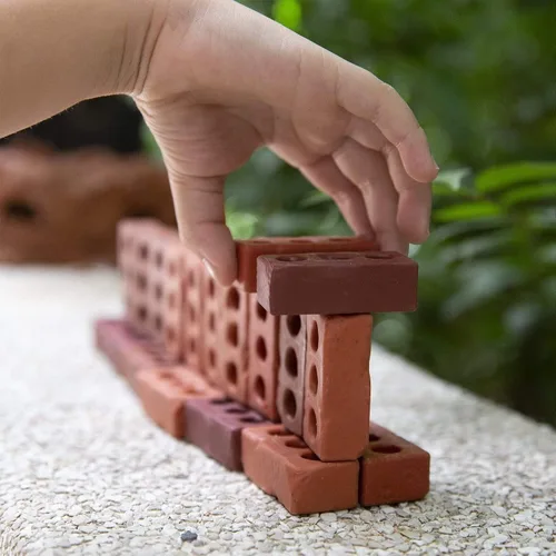 Vista 11 de Guidecraft Little Bricks - Juego de 60 piezas: juego de constructores para construcción y apilamiento, juguete educativo para niños