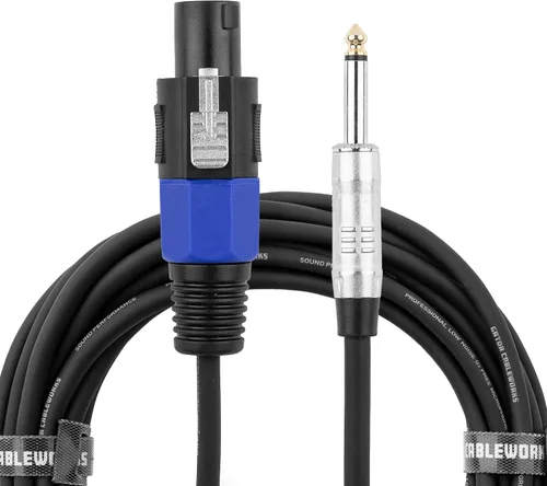 Vista 12 de Cableworks Por Gator Cases Backline Series Cable de altavoz TS estándar de 10 pies (GCWB-SPK-10)