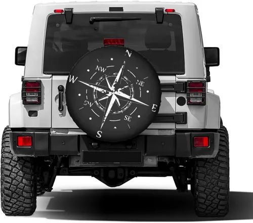 Vista 2 de Symbol Compass - Cubierta de neumático de repuesto a prueba de polvo, para remolque, RV, SUV y muchos vehículos, 14 pulgadas