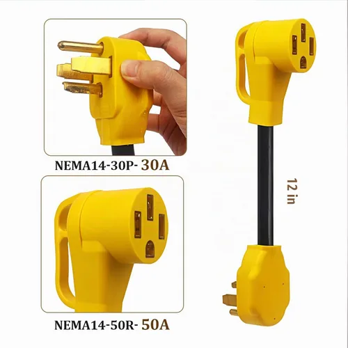 Vista 3 de Cable adaptador de cargador NEMA 14-30P a 14-50R EV - 4 clavijas