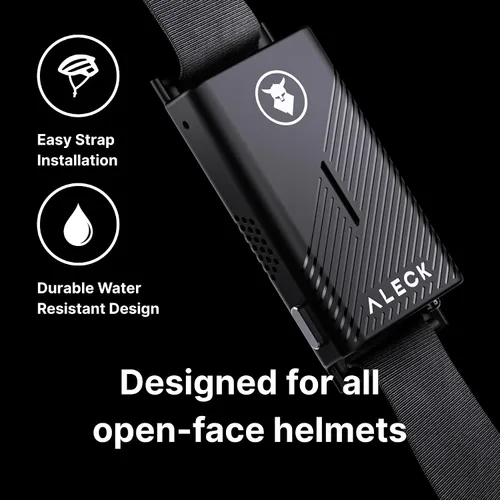 Vista 3 de ALECK Punks - Altavoces inalámbricos Bluetooth para casco de bicicleta, audio de oído abierto, llamadas manos libres, operación de 2 botones, se