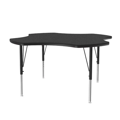 Vista 47 de Correll Mesa de Actividades Rectangular para Aula de 24"x36", Altura Ajustable (19"-29"), Granito Negro Laminado Térmico Fusionado Duradero