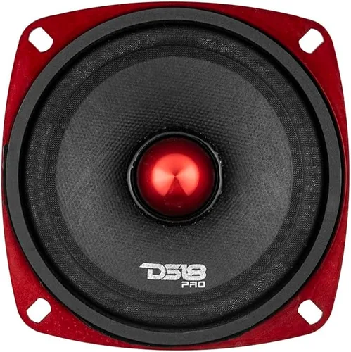 Vista 7 de Altavoz DS18 PRO de rango medio, cúpula en compresión de aluminio roja, altavoces de puerta de audio de alta calidad para auto o camión sistema