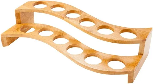 Vista 2 de Restaurantware Cone - Soporte curvado de bambú natural, 13.5 x 6.6 x 3.5 pulgadas