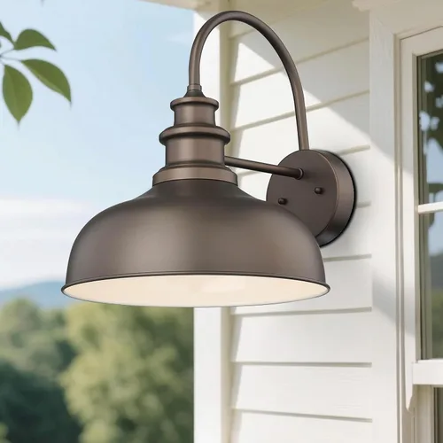 Vista 3 de Bestshared Lámpara de granero de granja de 14 pulgadas, aplique de pared para exteriores, lámpara de montaje en pared exterior, accesorio