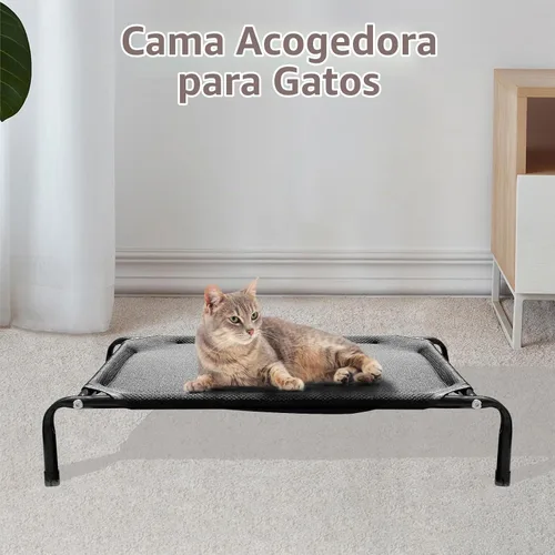 Vista 6 de Camas elevadas para gatos para interiores, material lavable, cómodo diseño elevado para gatos, ideal para uso en interiores para mantener a