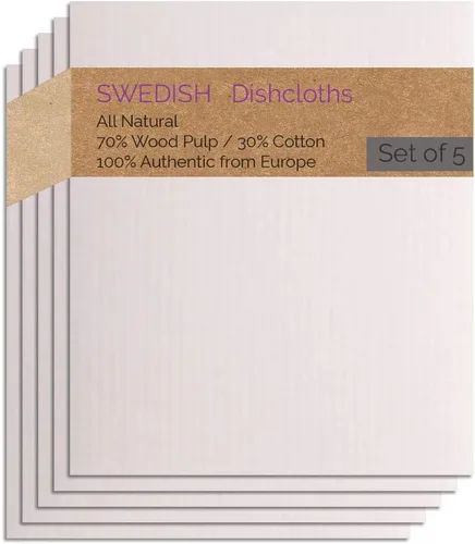 Vista 9 de SWEDEdishcloths - Toallas de esponja de celulosa - Juego de 10 paños de cocina suecos (azul)