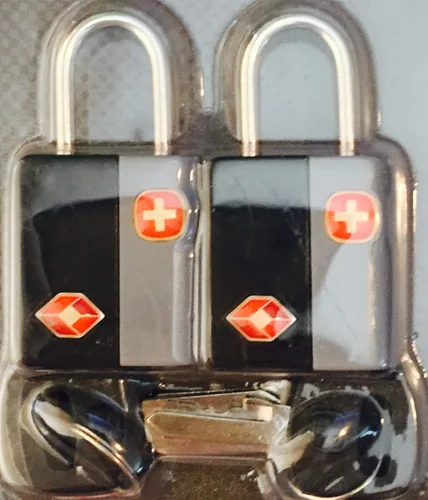 Vista 2 de Swiss Gear - Candados para llaves de viaje y etiquetas de equipaje, juego de 2