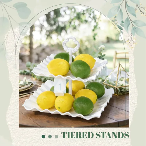 Vista 6 de Toopify 20 limones falsos, limones artificiales amarillos y verdes, acabado mate, decoración de frutas para cocina, frutero, mesa y fotografía