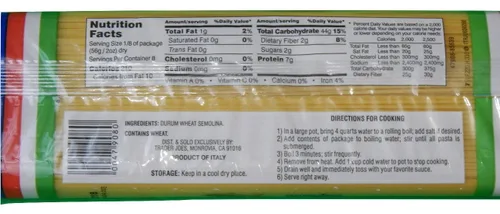 Vista 2 de Aenna - Auténtica pasta italiana importada Capellini, bolsa de 1 libra (paquete de 4) c