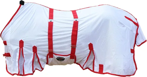 Vista 9 de CHALLENGER 78" caballo malla ligera verano hoja primavera flujo de aire blanco 73408B