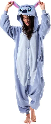 Vista 4 de Beauty Shine Disfraz unisex de dibujos animados para adultos Halloween Navidad pijamas de peluche para cosplay