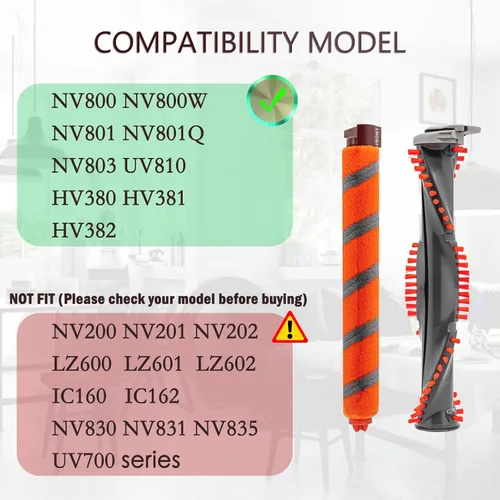 Vista 5 de Kit de cepillo de rodillo de repuesto compatible con aspiradora Shark NV800, NV800W, NV801, NV801Q, NV803, UV810, HV380, HV381, HV382, HV384