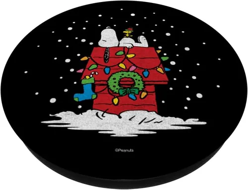 Vista 2 de Peanuts Holiday Snoopy Lit Up PopSockets - Agarre y soporte para teléfonos y tabletas