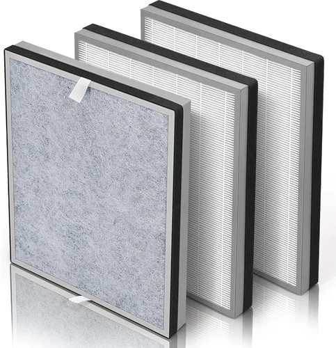 Vista 9 de Paquete de 1 repuesto de filtro HE400 compatible con purificador de aire Shark 4 con bloqueo avanzado de olor HE400 HE401 HE402 HE405, filtración 3