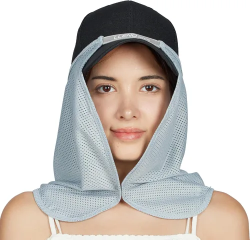 Vista 2 de Sombrero de sol de malla de enfriamiento Escudo Cuello Cortina Transpirable Guardia Polainas Protección UV Unisex Hombres Mujeres Cubierta facial