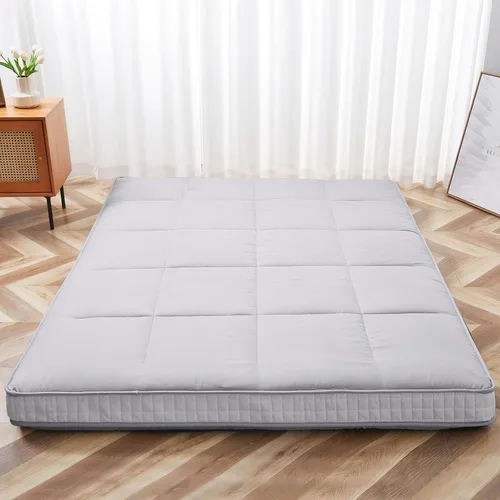 Vista 15 de Colchón de Piso Japonés - Futón de Tamaño Individual Plegable Extra Grueso - Almohadilla de Espuma Viscoelástica para Dormir para Adultos - Tatami