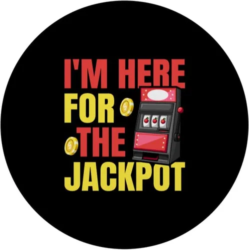 Vista 3 de Estoy aquí para la máquina tragamonedas Jackpot Casino PopSockets Standard PopGrip