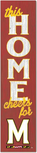 Vista 50 de KH Sports Fan Letrero de Alabama Crimson Tide This Home Cheers for Porch Leaner, 11 x 46 pulgadas, carmesí de marea carmesí; muestra tu espíritu