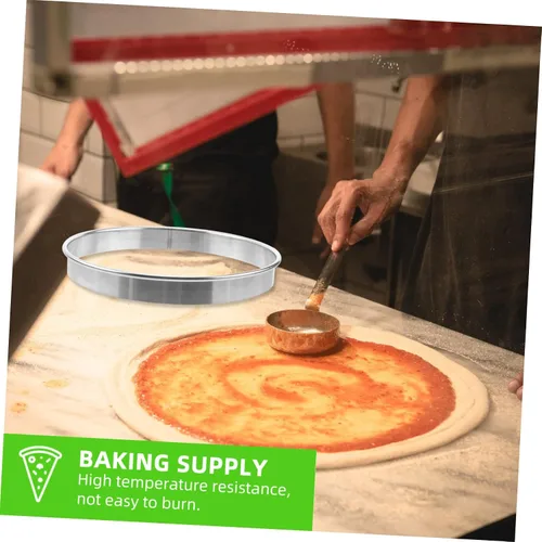 Vista 6 de BESTonZON Anillo de cocina para salsa de pizza de 6.88 pulgadas, herramienta para hornear de acero inoxidable con borde profundo para untar salsa