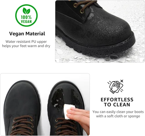 Vista 3 de Bacia Botas de combate para mujer, antideslizantes, botas de senderismo con suela de lengüeta y cremallera