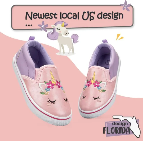 Vista 2 de K KomForme Zapatos de lona para correr y caminar para niños pequeños