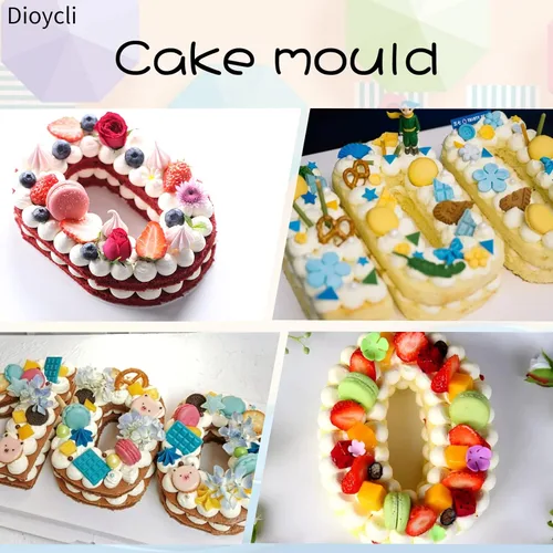 Vista 6 de Dioycli - Moldes de silicona para tartas número 0, 10 pulgadas 3D DIY Mold, Easy Release & Nonstick, BPA-free, Heat Resistant from -40°F to 446°F
