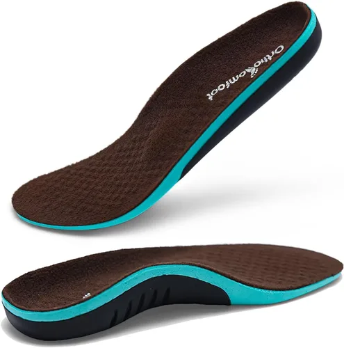Vista 8 de OrthoComfoot Plantillas ortopédicas para fascitis plantar, cómodas inserciones de soporte de arco alto para mujeres y hombres, más de 220 libras