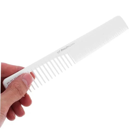 Vista 5 de SOLUSTRE Peine de dientes finos y dientes anchos, peine profesional para corte de pelo, peine de corte de peluquería especial antiestático peine