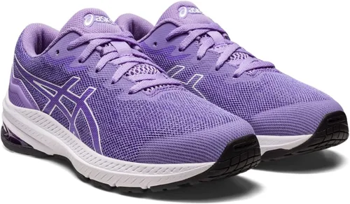 Vista 2 de ASICS GT-1000 11 Grade - Tenis de correr para niños, NegroRojo Eléctrico