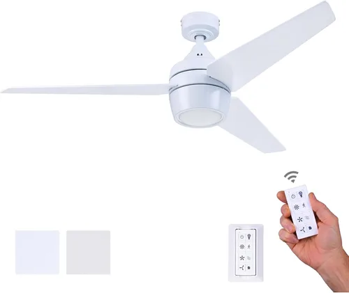 Vista 14 de Honeywell Ventiladores de techo Eamon Modern - Ventilador de techo moderno de 52 pulgadas con luz, control remoto, ventilador LED para interiores